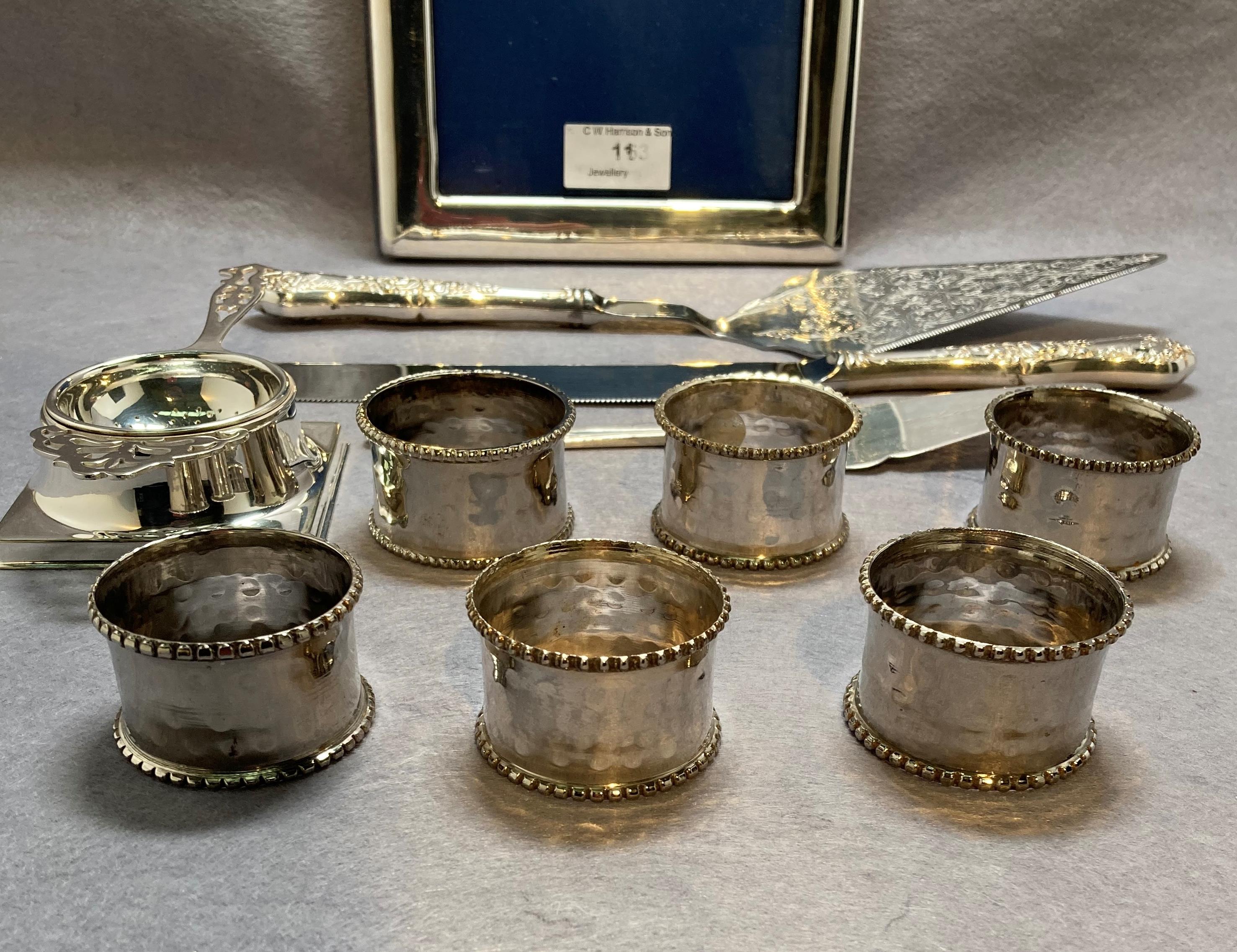 Eleven assorted piece of silver plate etc., including - EPNS 22cm x 17. - Image 2 of 4