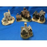 Three assorted 'David Winter' houses including 'Stratford House' and 'Tudor Manor House',