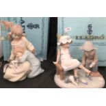 Two Lladro figurines with boxes,