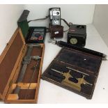 Five items including Eumig camera with leather case and adjustable tripod,