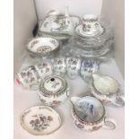 Forty two pieces of Wedgwood Kutani Crane dinner/tea service including six of six piece place