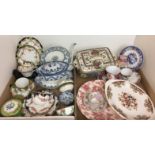 Contents to two trays - twenty five items including Duchess china teacup, saucer and plate,