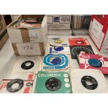 Contents to box - approximately 120 assorted 45rpm singles, artists include The Supremes,