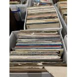 Contents to two boxes - approximately 150 assorted LPs - compilations, Easy Listening, Jazz, Shows,