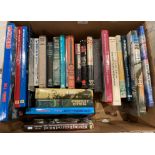 Contents to box - twenty-four books and novels relating mainly to combat aircraft and air warfare