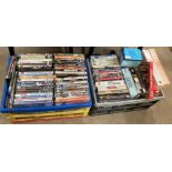 Contents to two crates - approximately one hundred DVDs and DVD box sets (some VHS videos)