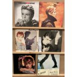 Six David Bowie LP albums - 'Changes One', 'Heroes', 'Young Americans', 'Scary Monsters',