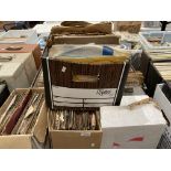 Contents to six boxes - a large quantity of 78rpm records,