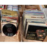 Contents to two boxes - approximately sixty LPs - Easy Listening, Big Band, Organ, some Rock, etc.