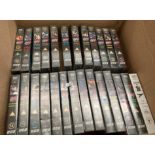 Contents to box, twenty five Blake's Seven VHS video tapes,