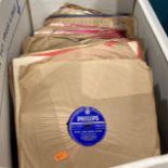 Contents to box - fifty assorted 78rpm records - Frankie Laine, Perry Como, Doris Day,