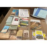 Contents to tray - mainly Yorkshire-related ephemera including Street Plan Guides, tide tables,