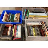 Contents to four boxes and crates - approximately seventy books covering a variety of subjects