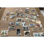 Contents to tray - a collection of part sets of cigarette and tea cards including Wills,