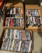 160 assorted DVDs (ratings U to 18) including Taken, Jason Bourne Collection, Skyfall, 300,