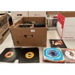 Contents to box approximately 270 assorted 45rpm singles - mainly no sleeves,