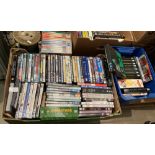 Contents to two boxes - DVDs and DVD box sets - approximately eighty items: box sets include The