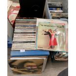Contents to box - approximately eighty assorted LPs - artists include Frank Sinatra, Dean Martin,