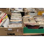 Contents to two boxes - approximately 300 assorted 45rpm singles, artists including The Eurythmics,