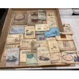 Contents to tray - twenty-five cigarette card booklets complete with stick-in cigarette cards -
