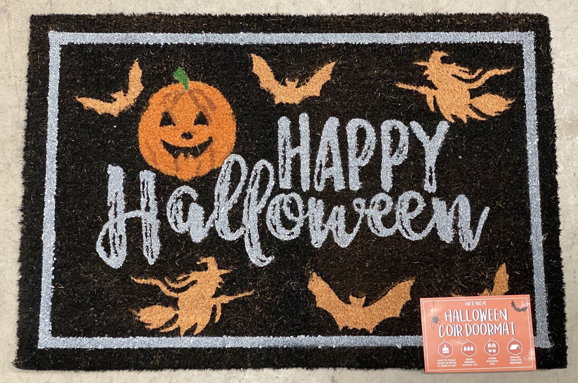 20 Happy Halloween premium coir extra large doormats - 60cm x 90cm (Saleroom location: ROT)