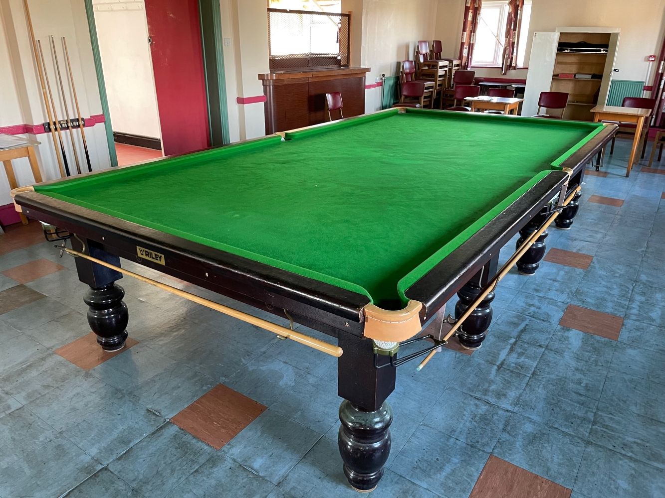Riley full size snooker table and Fitzpatrick & Longley three-quarter snooker table
