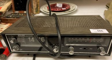 A Binatone Digimatic vintage clock/radio/alarm (plug cut off - not tested) (Saleroom location: V05)