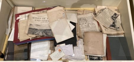 Contents to cabinet - a quantity of interesting ephemera and photographs relating to Sir Henry