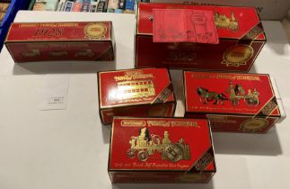 Five special edition Matchbox Models of Yesteryear diecast vehicles including 1820 Passenger Coach
