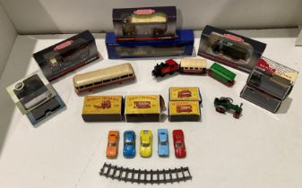 Contents to tray - three assorted Corgi track side vehicles,