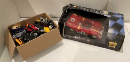 Collezione Classico diecast 1972 Ferrari 312P and racing fuel pump (box damaged),