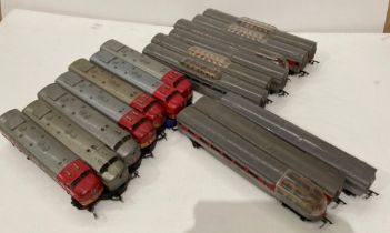 Seven Tri-ang OO gauge dummy diesel locomotives,