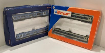 Two Roco HO part train sets - 63008 DB ET420 Red Diamond rail (two carriages only) and 63047 DB