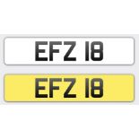 Cherished registration number EFZ 18 complete with retention document,