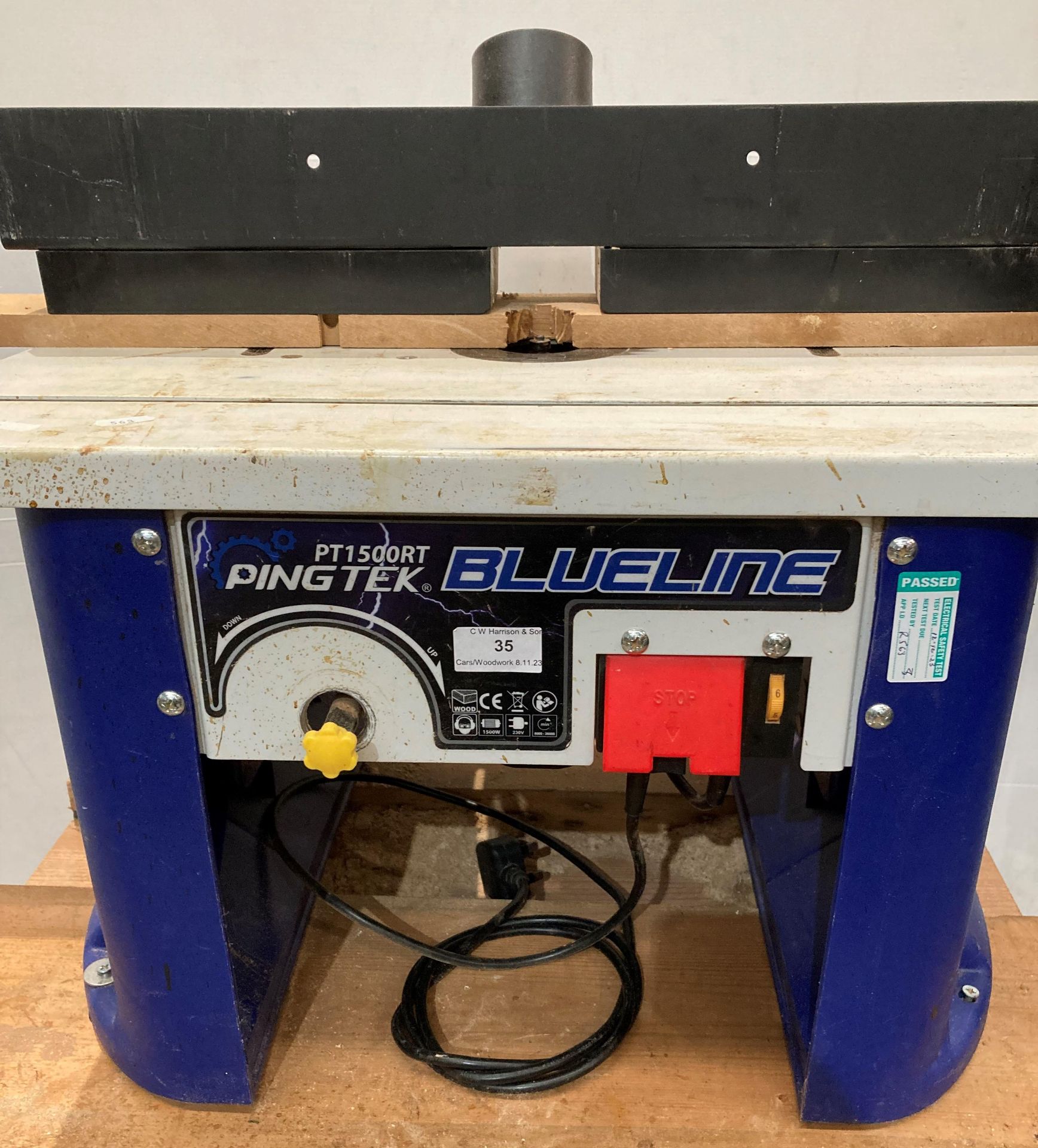Blue Line Router Pingtek Blueline PT1500RT router table (single phase) with original ...