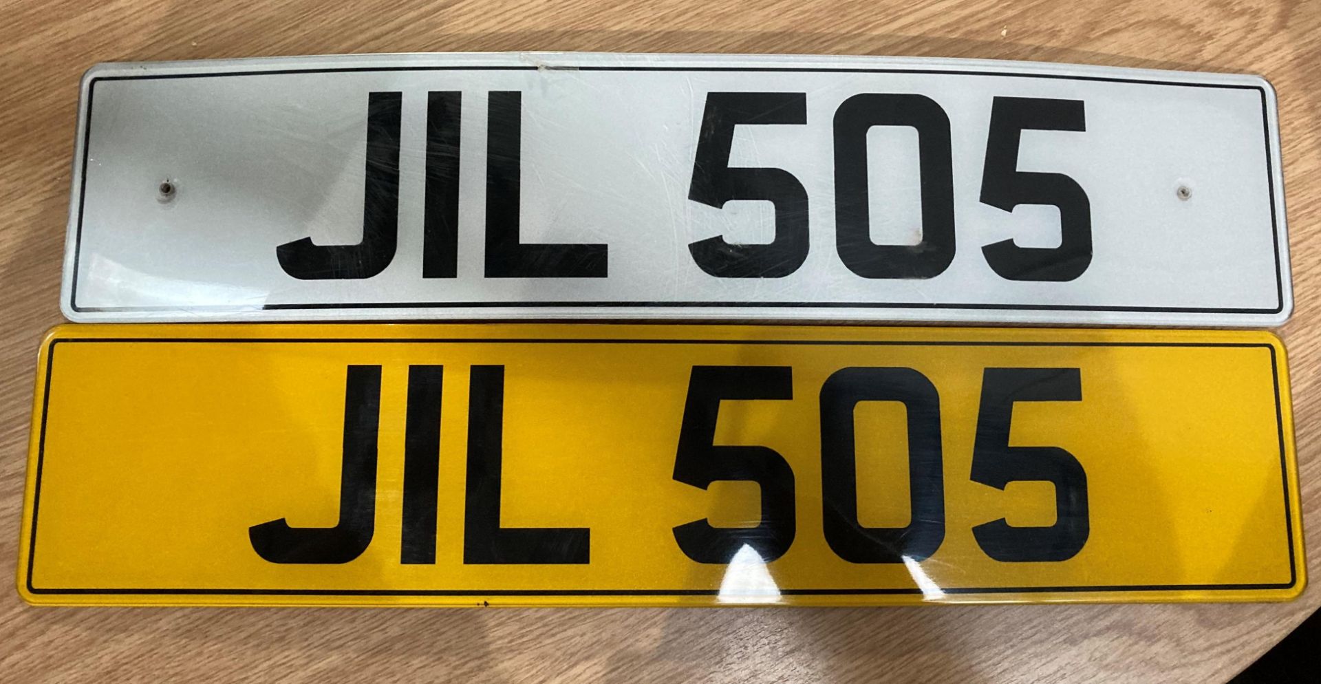 Cherised Registration Number JIL 505 complete with certificate and retention document to be