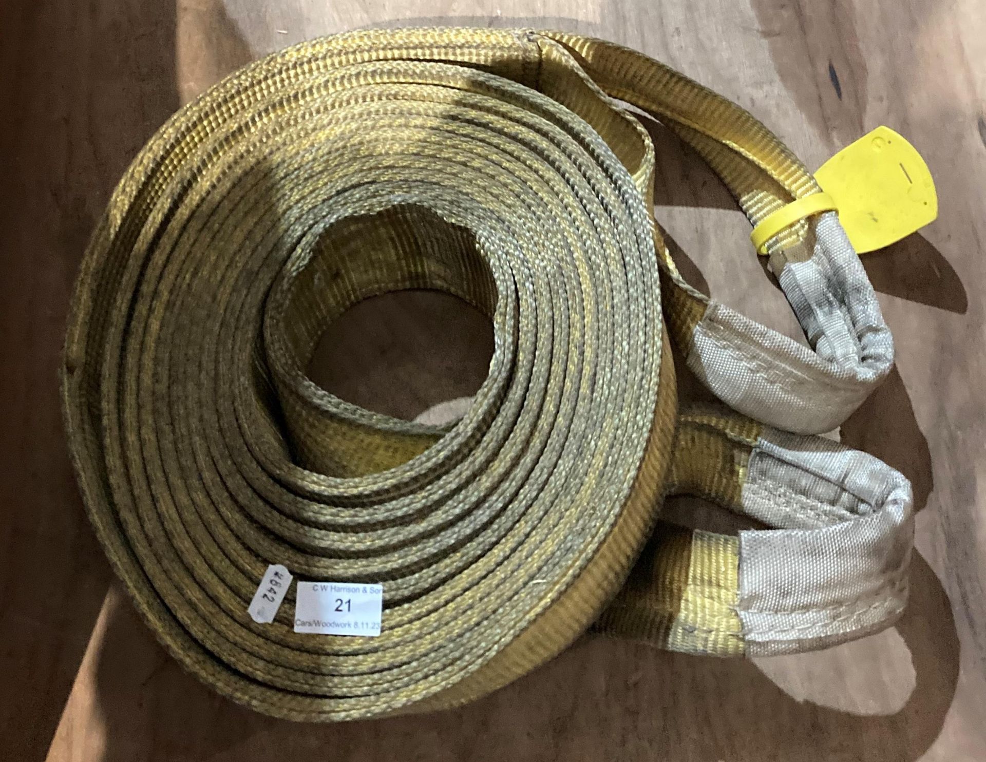 Yellow webbing sling (saleroom location: MA1) Further Information *Please note the - Image 2 of 2