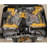 DeWalt 18v DCR 2060 L2t double-set including DCD 778 cordless hammer drill and a DCF 787 impact