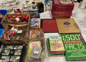 Contents to part table top - children's books including a quantity of New Junior Encyclopedia and a