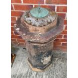 Salt glazed chimney pot converted into a sundial (86cm high) (saleroom location: outside)