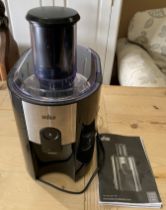 Braun electric J-series juicer with instruction book (saleroom location: MA1)