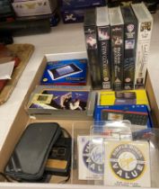Contents to tray - Kodak disc camera, Nokia 107 phone, M&S eye trainer, two x 3 CD singles,