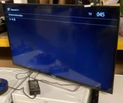 A Sony KDL 42W705B 42" flat screen TV complete with adapter and remote control (saleroom location: