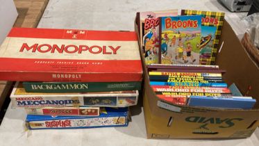 Contents to box - a quantity of children's annuals including The Broons, Eagle, Warlord, etc.