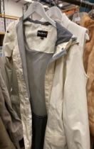 A Peter Storm cream outdoor jacket size 16 and a Jeans West green quilted sleeveless top size M (2)
