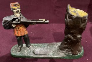 A Grenadier cast iron money bank 26cm long x 18cm high (saleroom location: S3GC02)