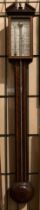 A Comitti, Holborn 20th century mercury stick barometer in mahogany case with inlay,
