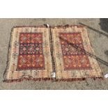 A pair of Indian hand loom 100% cotton rugs style R4-1075 each size 75 x 125cm (saleroom location: