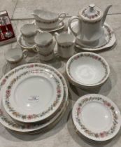 Thirty-six pieces of Paragon fine bone china Belinda pattern tableware (Saleroom location: S3 T3)