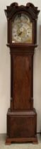 John Archer of Liverpool - a mahogany long case clock with brass face (230cm H x 50cm W) complete